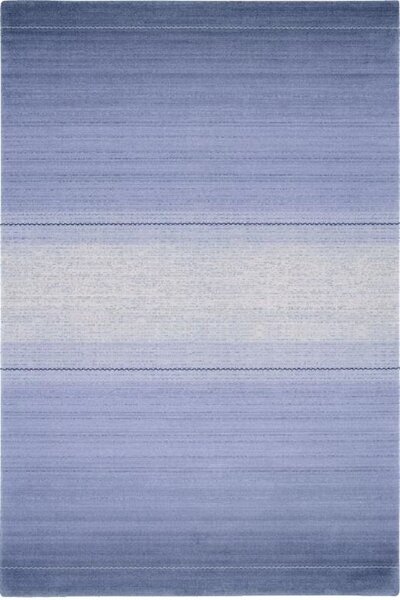 Kusový koberec vlněný Agnella Diamond Beverly Proužky Modrý Rozměr: 240x340 cm