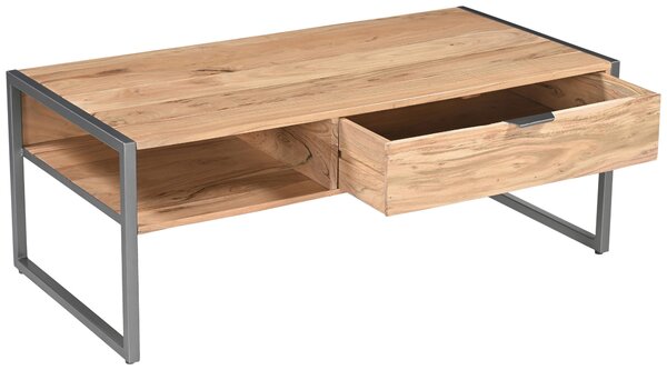 KONFERENČNÍ STOLEK, přírodní barvy, dřevo, kov, 120/60/45 cm Livetastic - Konferenční stolky, Online Only