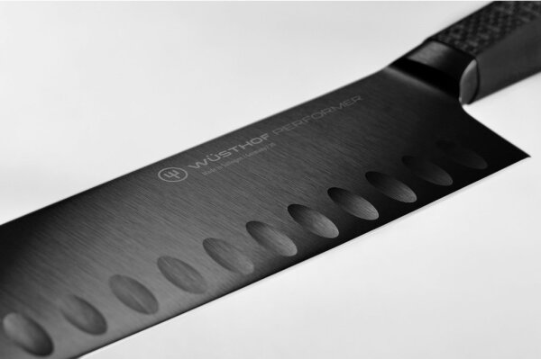 Wüsthof - Kuchyňský nůž santoku PERFORMER 17 cm černá