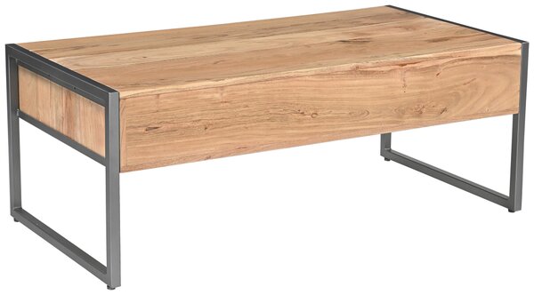 KONFERENČNÍ STOLEK, přírodní barvy, dřevo, kov, 120/60/45 cm Livetastic - Konferenční stolky, Online Only