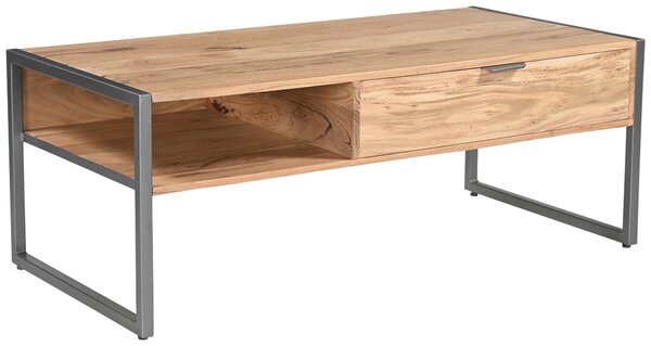 KONFERENČNÍ STOLEK, přírodní barvy, dřevo, kov, 120/60/45 cm Livetastic - Konferenční stolky, Online Only
