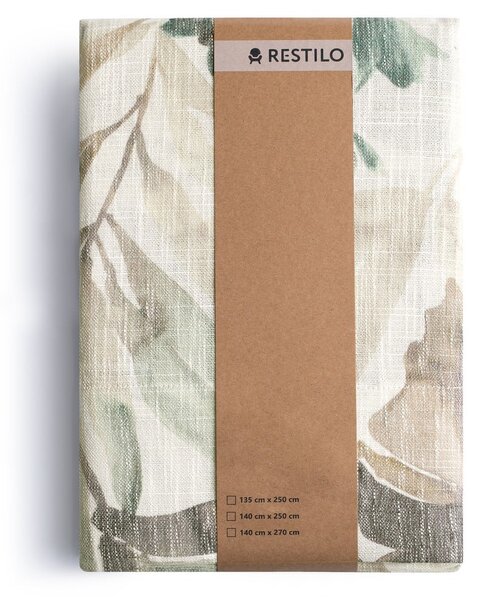Krémový/šedomodrý závěs 135x250 cm Celesta – Restilo