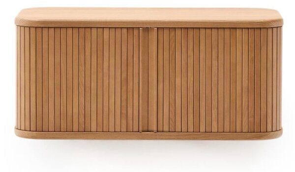 Závěsná skříňka pod umyvadlo v dekoru jasanu v přírodní barvě 90x40 cm Mailen – Kave Home