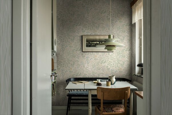 Vliesová tapeta na zeď, béžová, luční květiny, 4179, Alla Tiders Hus, Icons, Borastapeter