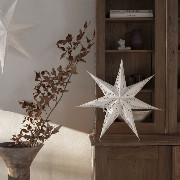 Závěsná svítící hvězda Vintergatan White 44 cm
