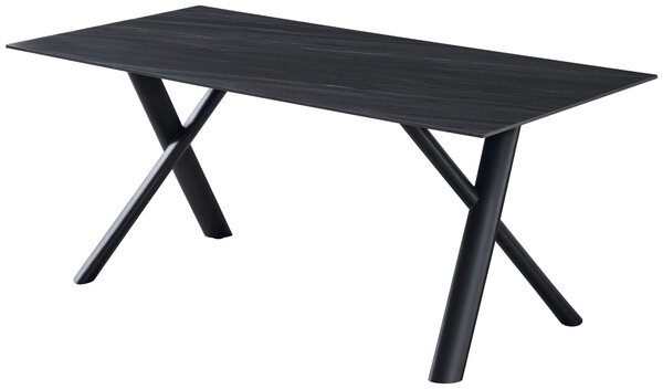 JÍDELNÍ STŮL, černá, tmavě šedá, 180/90/76 cm Livetastic - Online Only jídelní stoly, Online Only