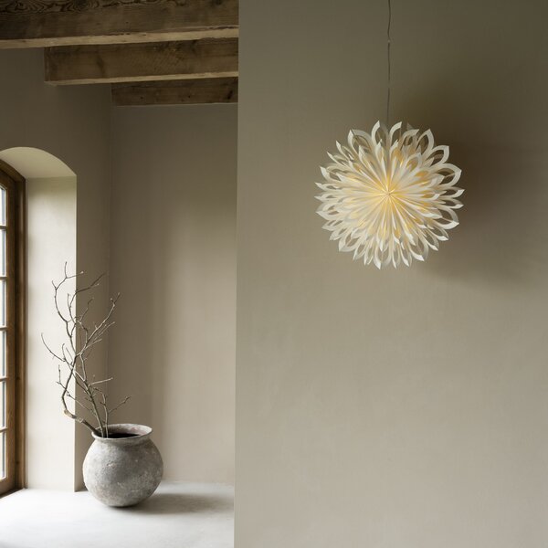 Závěsná svítící hvězda Clara white 50 cm