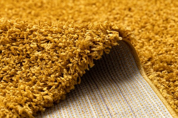 Makro Abra Kusový koberec jednobarevný SOFFI shaggy 5cm žlutý Rozměr: 80x150 cm