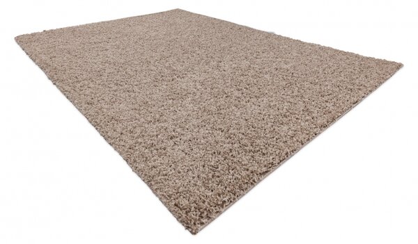 Makro Abra Kusový koberec jednobarevný SOFFI shaggy 5cm béžový Rozměr: 60x250 cm