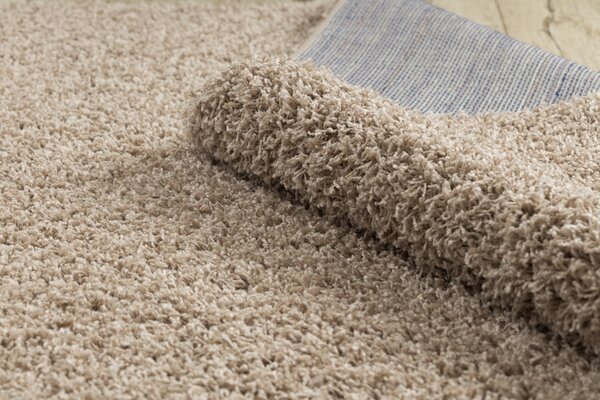 Makro Abra Kusový koberec jednobarevný SOFFI shaggy 5cm béžový Rozměr: 60x250 cm