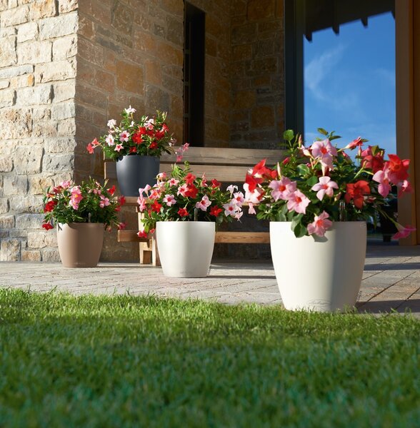 Samozavlažovací květináč Classico Color, průměr 14 cm, bílá