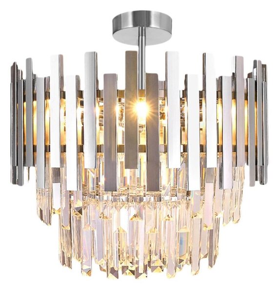 Lustr na tyči ASPEN 6xE14/40W/230V matný chrom