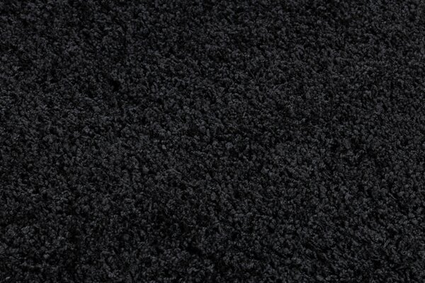Makro Abra Koberec Běhoun jednobarevný SOFFI shaggy 5cm černý Rozměr: 60x250 cm