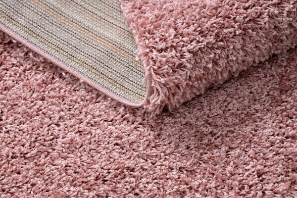 Makro Abra Koberec Běhoun jednobarevný SOFFI shaggy 5cm růžový Rozměr: 70x300 cm