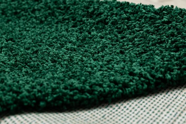 Makro Abra Koberec Běhoun jednobarevný SOFFI shaggy 5cm zelený Rozměr: 60x100 cm