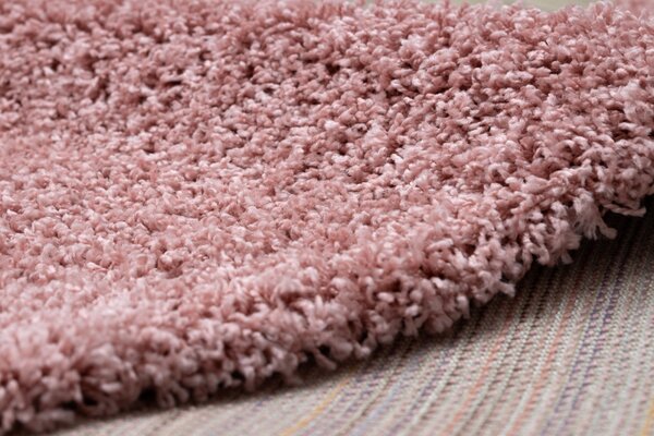 Makro Abra Koberec Běhoun jednobarevný SOFFI shaggy 5cm růžový Rozměr: 70x300 cm