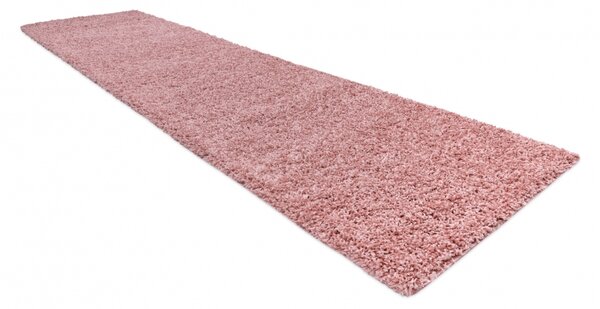 Makro Abra Koberec Běhoun jednobarevný SOFFI shaggy 5cm růžový Rozměr: 70x300 cm