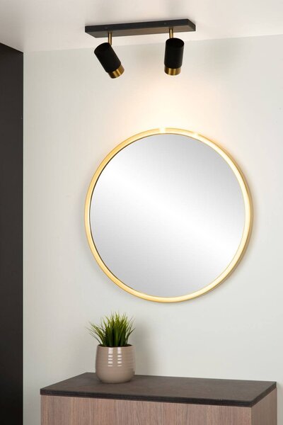 Lucide 35913/02/30 FLORIS stropní bodové svítidlo D100mm | 2xGU10 - černá, mosaz