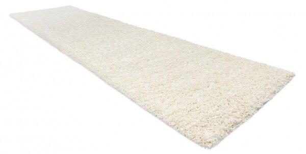 Makro Abra Koberec Běhoun jednobarevný SOFFI shaggy 5cm krémový Rozměr: 80x150 cm