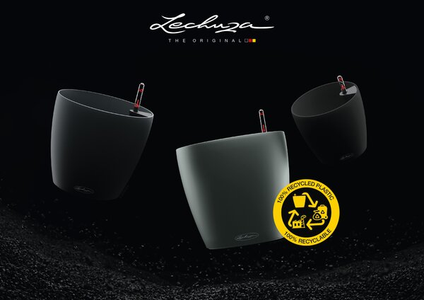 Samozavlažovací květináč Classico Color ECO, průměr 21 cm, tmavě šedá