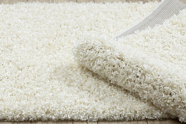 Makro Abra Koberec Běhoun jednobarevný SOFFI shaggy 5cm krémový Rozměr: 80x150 cm