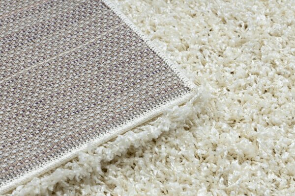 Makro Abra Koberec Běhoun jednobarevný SOFFI shaggy 5cm krémový Rozměr: 80x150 cm