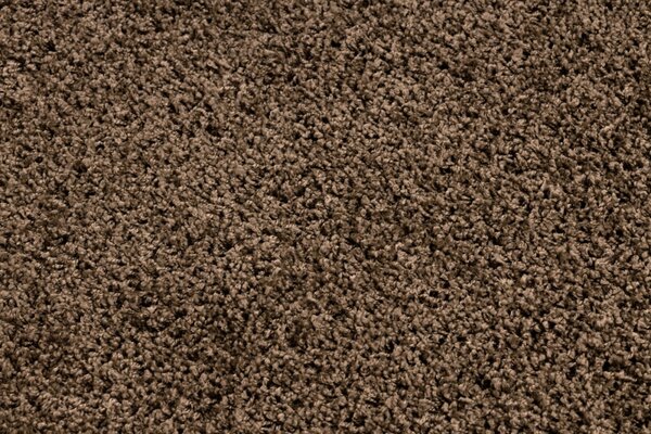 Makro Abra Koberec Běhoun jednobarevný SOFFI shaggy 5cm hnědý Rozměr: 60x250 cm