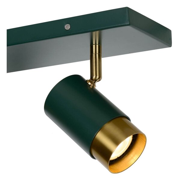 Lucide 35913/02/33 FLORIS stropní bodové svítidlo D100mm | 2xGU10 - zelená, mosaz