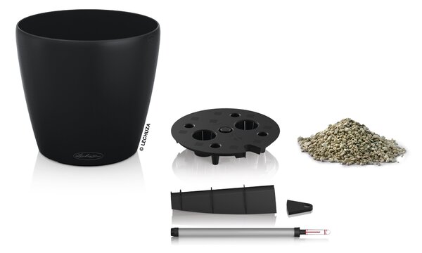 Samozavlažovací květináč Classico Color ECO, průměr 21 cm, tmavě šedá