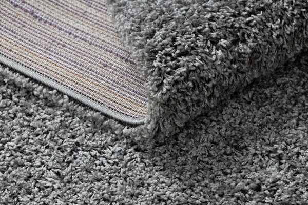 Makro Abra Koberec Běhoun jednobarevný SOFFI shaggy 5cm šedý Rozměr: 60x100 cm