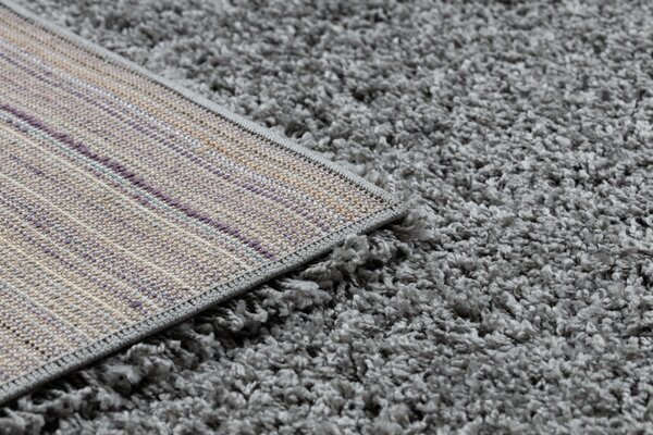 Makro Abra Koberec Běhoun jednobarevný SOFFI shaggy 5cm šedý Rozměr: 60x100 cm