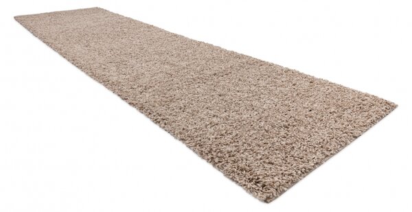 Makro Abra Koberec Běhoun jednobarevný SOFFI shaggy 5cm béžový Rozměr: 60x100 cm