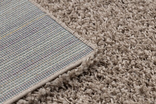 Makro Abra Koberec Běhoun jednobarevný SOFFI shaggy 5cm béžový Rozměr: 60x100 cm