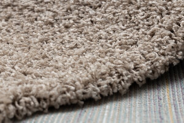 Makro Abra Koberec Běhoun jednobarevný SOFFI shaggy 5cm béžový Rozměr: 60x100 cm