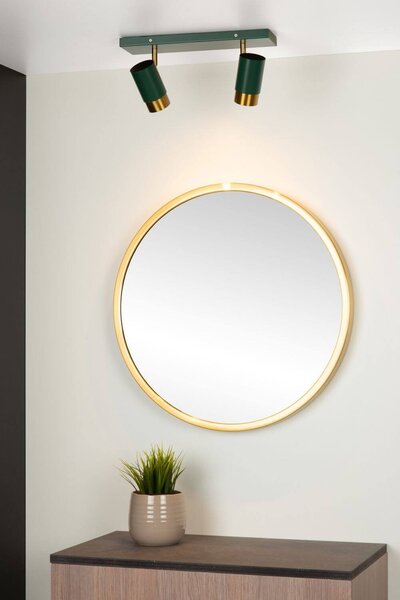 Lucide 35913/02/33 FLORIS stropní bodové svítidlo D100mm | 2xGU10 - zelená, mosaz