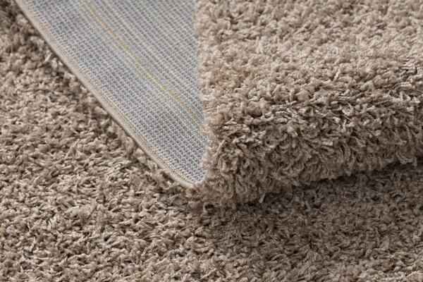 Makro Abra Koberec Běhoun jednobarevný SOFFI shaggy 5cm béžový Rozměr: 60x100 cm