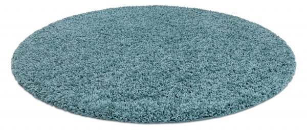 Makro Abra Kulatý koberec jednobarevný SOFFI shaggy 5cm modrý Rozměr: průměr 80 cm