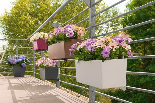 Samozavlažovací truhlík Balconera Color 100 cm, břidlicová