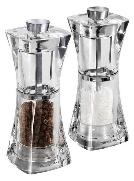 Cole&Mason - Sada mlýnků na sůl a pepř CRYSTAL 2 ks 12,5 cm