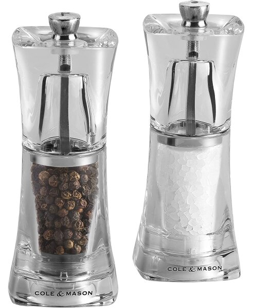 Cole&Mason - Sada mlýnků na sůl a pepř CRYSTAL 2 ks 12,5 cm