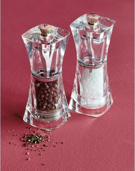 Cole&Mason - Sada mlýnků na sůl a pepř CRYSTAL 2 ks 12,5 cm