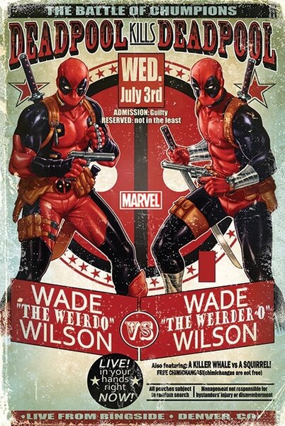 Plakát Deadpool - Wade vs Wade