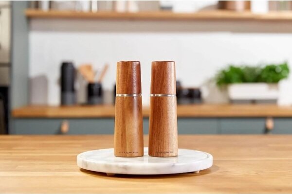 Cole&Mason - Sada mlýnků na sůl a pepř MARLOW akácie 2 ks 18,5 cm