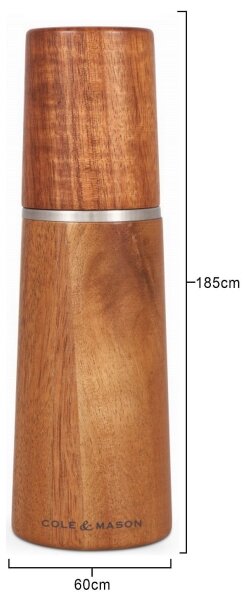 Cole&Mason - Sada mlýnků na sůl a pepř MARLOW akácie 2 ks 18,5 cm