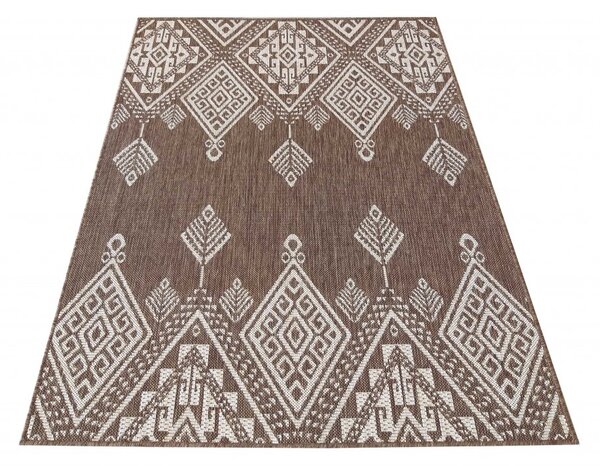 Makro Abra Kusový koberec sysalový oboustranný ZARA 13 Hnědý Rozměr: 80x150 cm