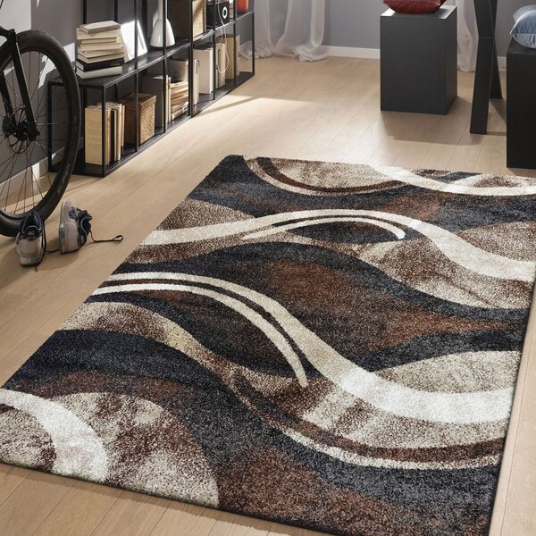 Makro Abra Kusový koberec moderní OTTO 01 hnědý Rozměr: 120x170 cm