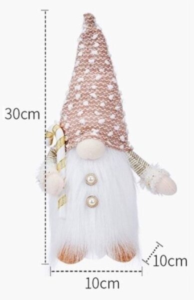 Svítící vánoční skřítek JINGLE 30 cm - různé druhy Barva: Bílá