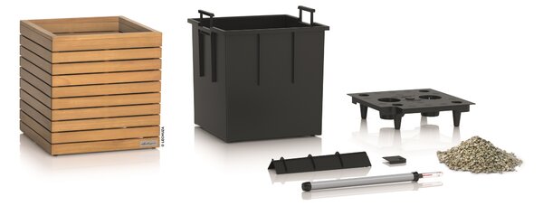 Samozavlažovací přírodní květináč Palo Square, průměr 45 cm
