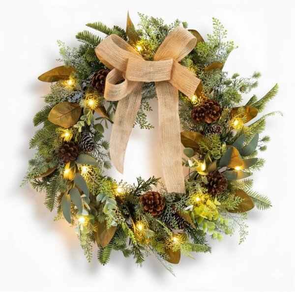 Vánoční věnec na dveře WINTER GREEN Ø 45 cm