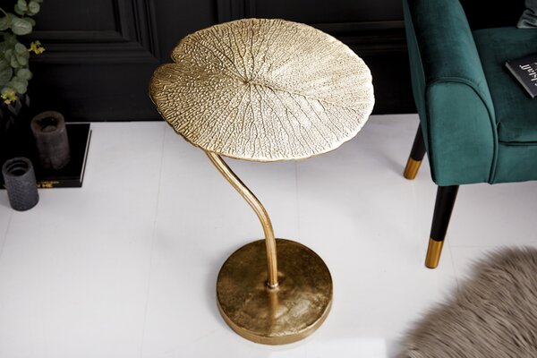 Odkládací stolek LEAF 59 CM zlatý Nábytek | Doplňkový nábytek | Odkládací stolky